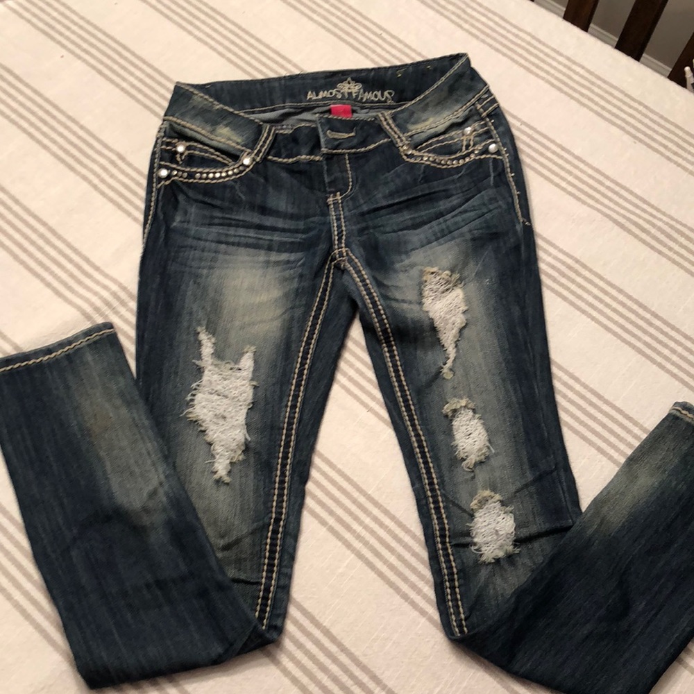 Almost Famous torn skinny jeans